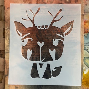 TandiArt Red Nose-collectie stencil 1-art stencil mixed media, art journal, sneeuwvlokken stencil, kaarten maken
