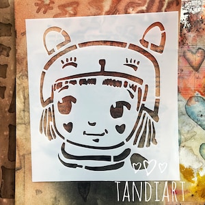 TandiArt Red Nose-collectie stencil 3-art stencil mixed media, art journal, sneeuwvlokkenstencil, kaarten maken