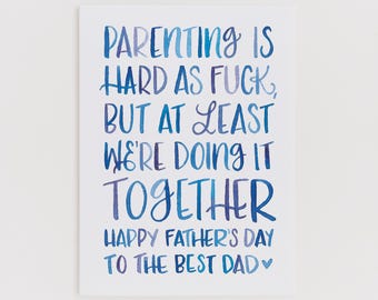 Parenting Dad greeting card