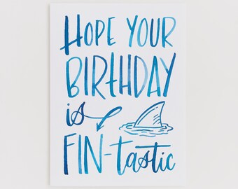 FIN-tastic birthday card