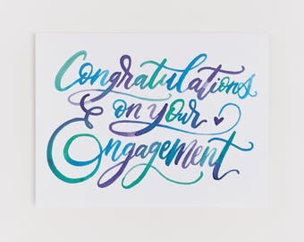 Engagement greeting card