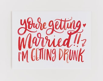 Married Drunk greeting card