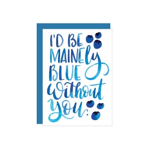 MAINEly Blue greeting card