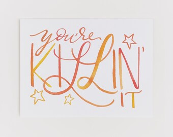 Killin' It greeting card