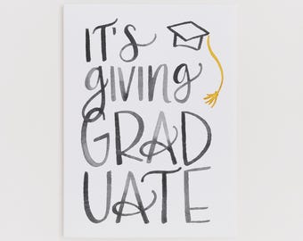It's Giving Graduate greeting card