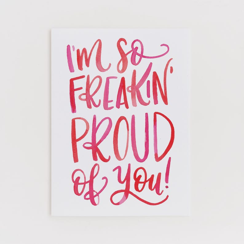 Proud of You Greeting Card - Etsy