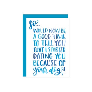 Dogs Dating greeting card