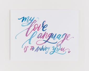 Love Language greeting card