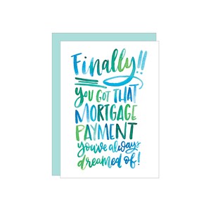 Mortgage greeting card