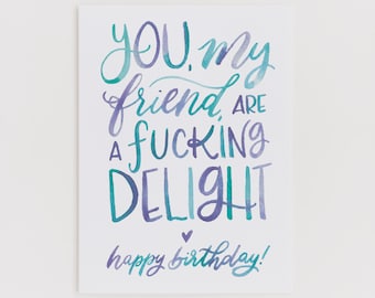 Delight Birthday greeting card