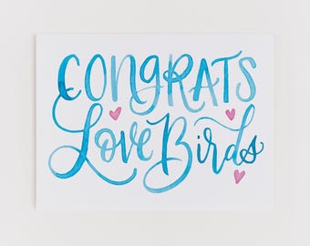 Lovebirds greeting card