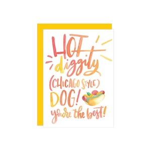 Chicago Hot Dog greeting card