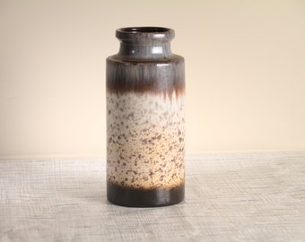 Scheurich 203 22 West German Pottery Vase WGP Speckled Brown