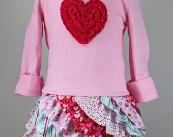Girls T shirt dress pattern ruffle skirt pdf sewing Girls T shirt dress pattern ruffle skirt pdf sewing