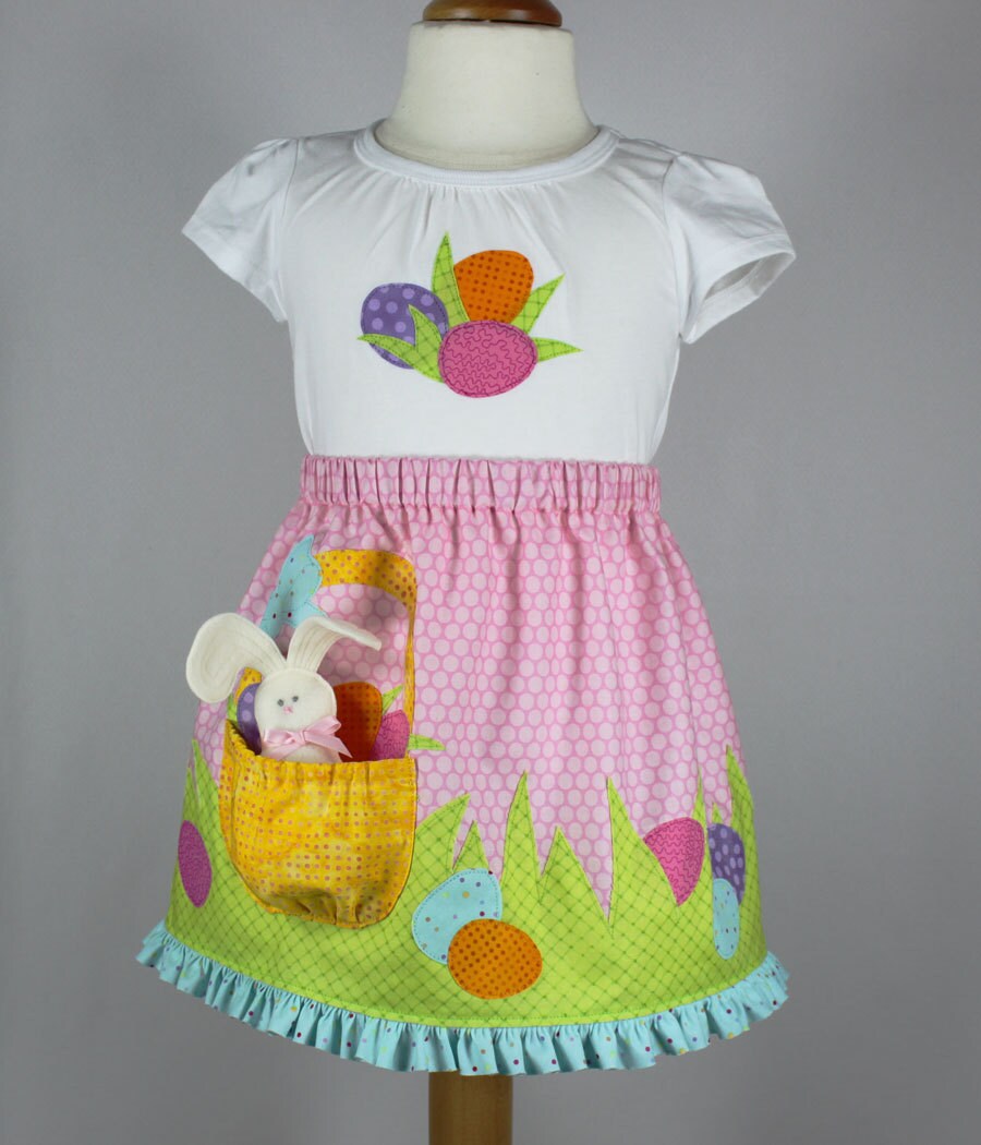 Easter dress toddler girls pdf sewing pattern plush BUNNY Etsy