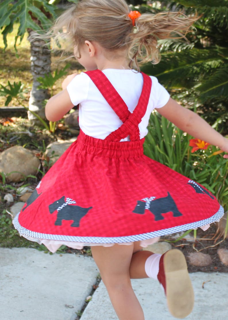 Girl Skirt Pattern Pdf Sewing Pattern Suspender Skirt Etsy