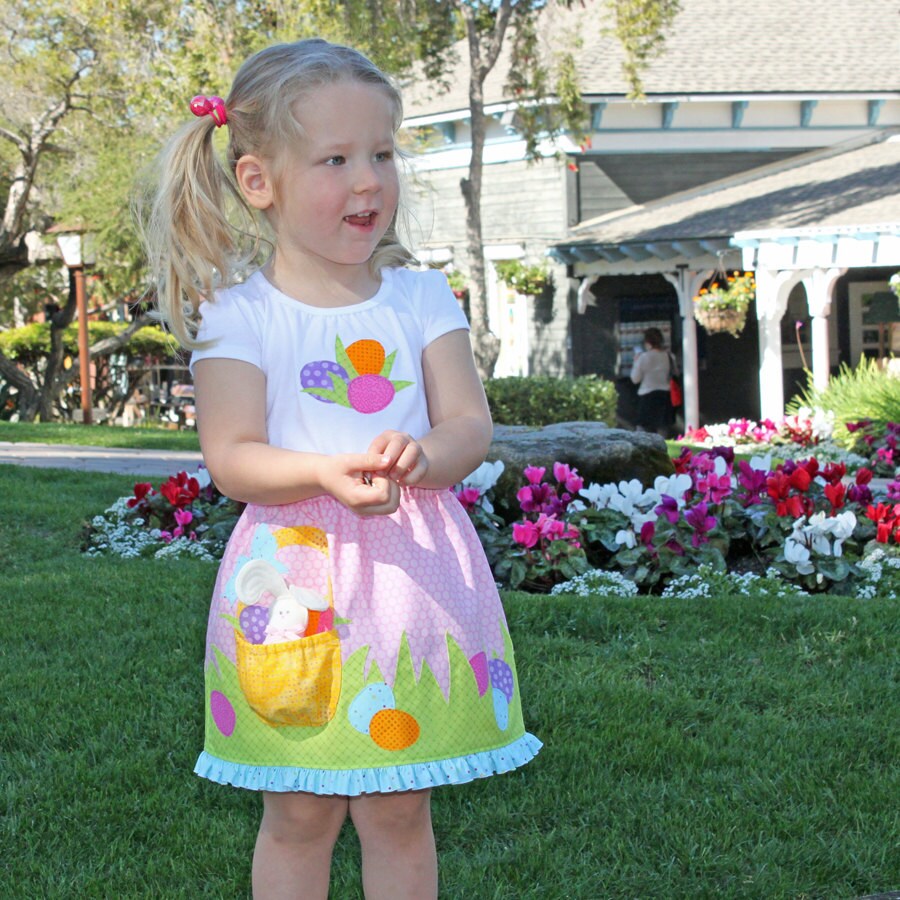 Easter dress toddler girls pdf sewing pattern plush BUNNY Etsy