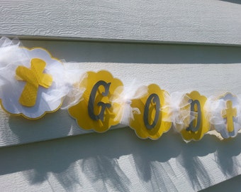 SALE, SALE..Sale...While Supplies Last...God Bless Banner, Baptism banner, Confirmation Banner, First Communion Banner