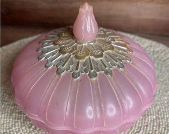 Vintage Avon Pink powder dust vanity Box