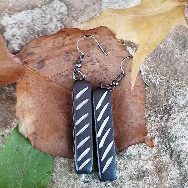 Whimsical Wooden Danglimg Earrings