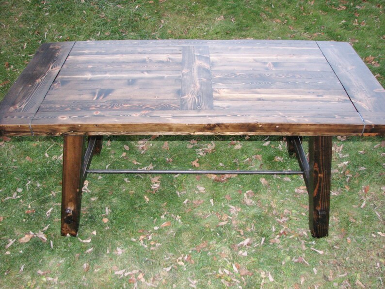 Mesa de comedor de madera recuperada granja cosecha | Etsy