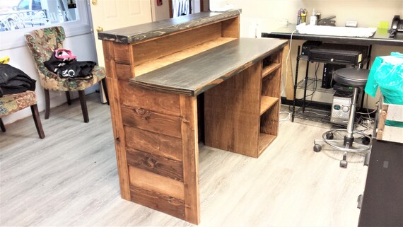 Reclaimed Wood Reception Desk Reclaimed Wood Reception Desk