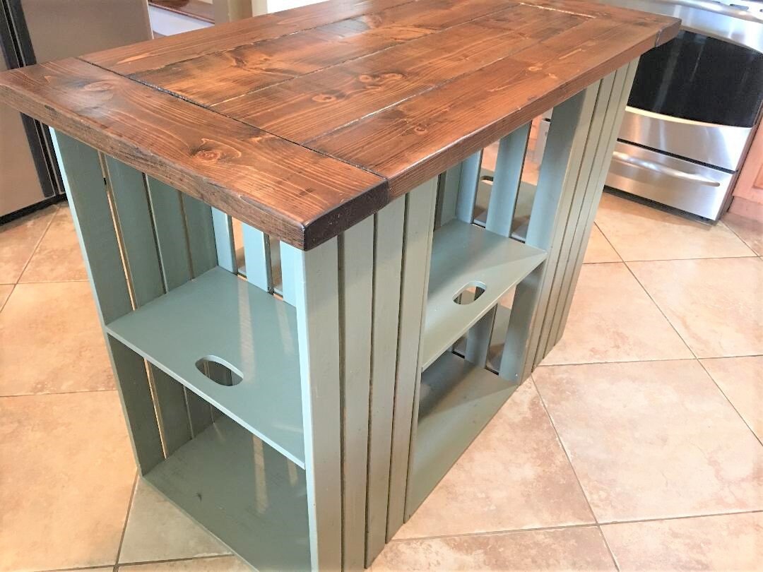 Reclaimed barn wood kitchen island