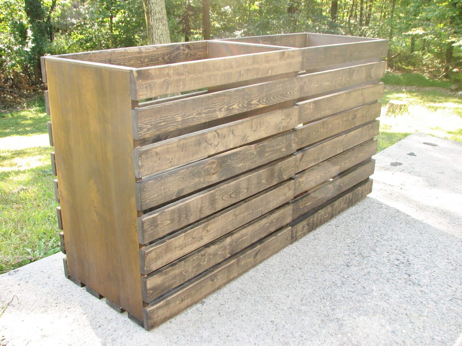 Cesta de lavandería cesta rústica caja terminada o | Etsy