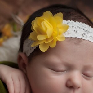 Yellow Headbands, Yellow Baby Headband, Yellow Newborn Headbands, Headband Yellow, Girls Headbands, Small Yellow Headband, Yellow Hair Bows