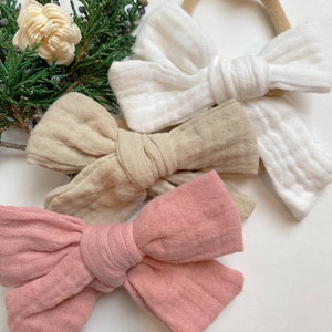 Antique Pink Headbands, Antique Pink Hair Bows, Baby Headbands, Antique Pink Bows, Baby Hair Bows, Antique Pink Headbands, Baby Bows image 5