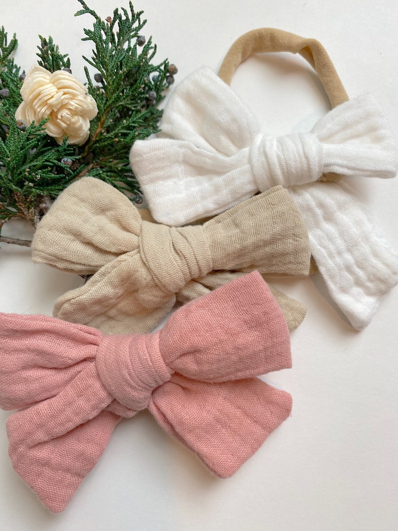 Antique Pink Headbands, Antique Pink Hair Bows, Baby Headbands, Antique Pink Bows, Baby Hair Bows, Antique Pink Headbands, Baby Bows image 5