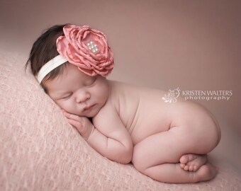 Pink Baby Headband, Pink Headbands, Newborn Headbands, Large Pink Headbands, Baby Headbands, Photography Prop