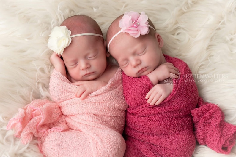 Ivory Flower Headband Headband Ivory Ivory Headbands Ivory Newborn Headbands Ivory Chiffon Headband Ivory Baby Headbands Photo Props
