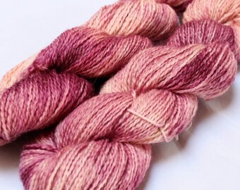 Cotswold/Alpaca Hand Dyed, Hand Painted Yarn - "Ripened Peach"