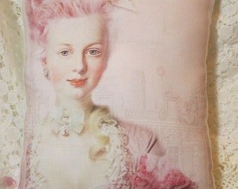 Marie ANTOINETTE Pillow Chic Pink Hair DECOR Shabby Marie Shabby Paris Marie Pillow French Pillow Marie ANTOINETTE!!!