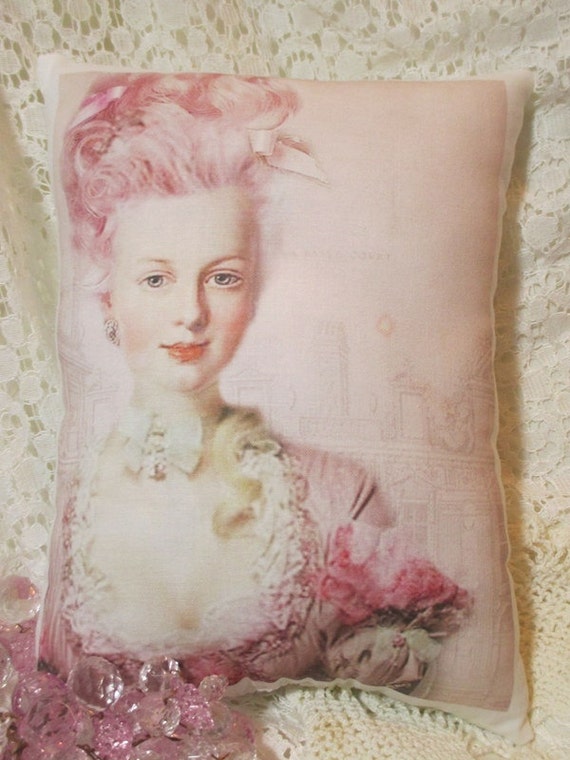 Marie ANTOINETTE Pillow Chic Pink Hair DECOR Shabby Marie Shabby Paris Marie  Pillow French Pillow Marie ANTOINETTE 