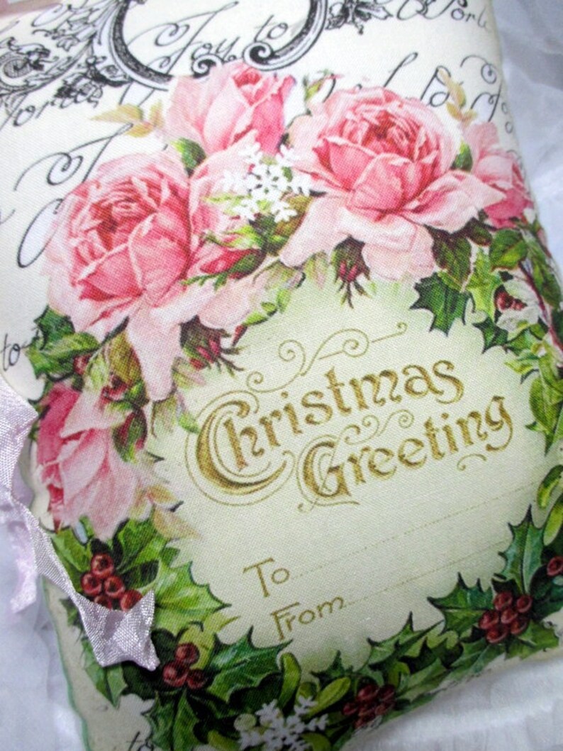 Pink CHRISTMAS Pillow Pink Roses WREATH Christmas Pillow Pink Etsy