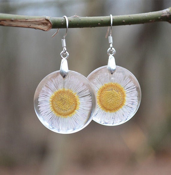 Etsy pressed 2024 flower earrings