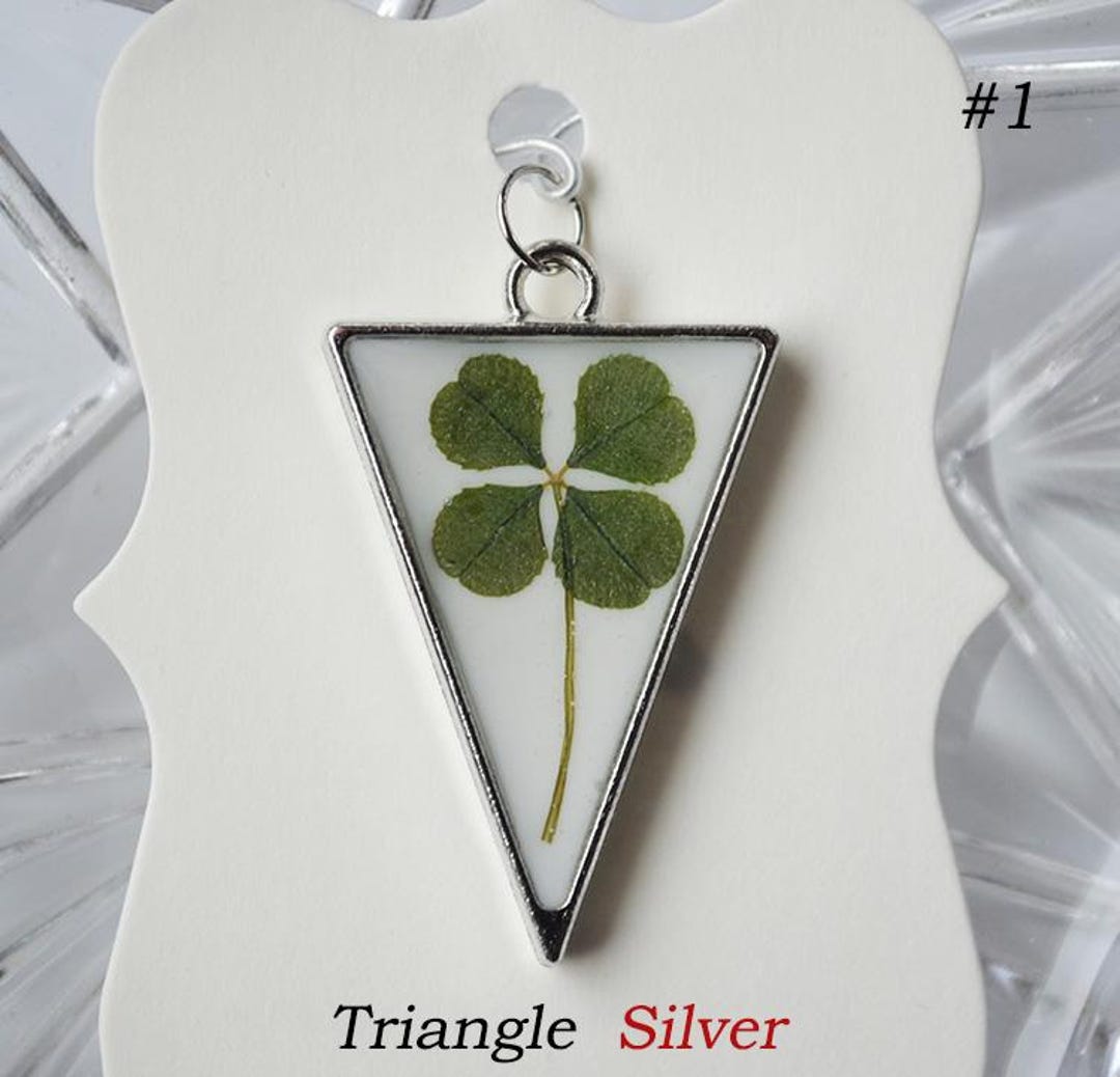 Real 4 Leaf Clover Pendant, Botanical Nature Jewelry - Etsy
