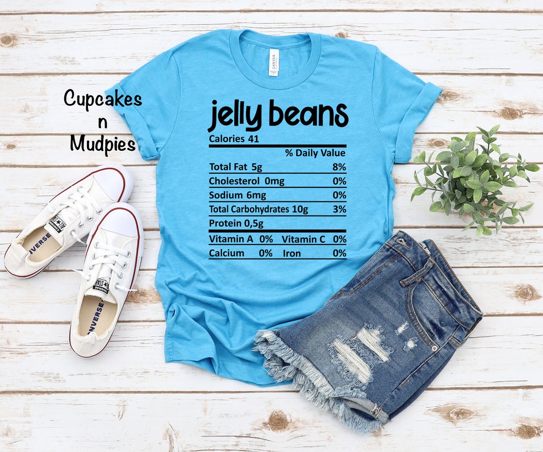 JELLY BEANS Nutrition Facts Shirt. so Cute for Easter. Matching Shirts