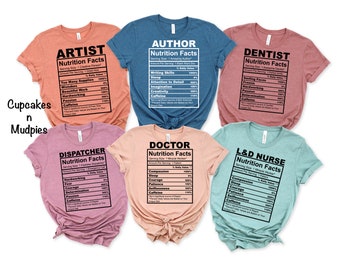 Occupation Shirt |Your Choice| Kids or Adults Career Day School |Unisex 12 Options