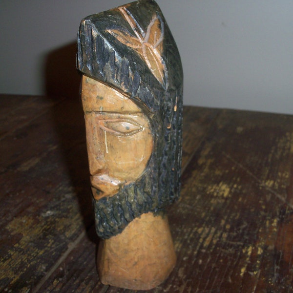 Primitive Tribal Wooden Handcarved Figurine Man