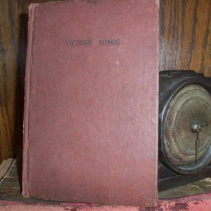 Antique 1920&#39;s Victory Songs Hardcover Book Gospel Songs Religious Church Music Singing