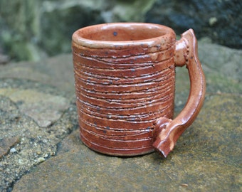 Handmade Rustic Coffee Tea Cup Mug Woods Forest Nature Cabin Brown