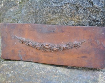 Antique Architectural Plaster Casting Mold Small Floral Ornate Carved Small