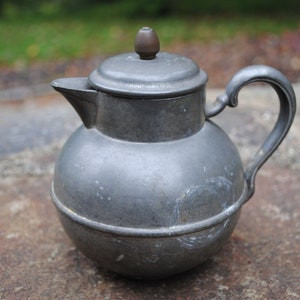 Antique Pewter Pitcher Revere by Benedict Small Creamer Lidded