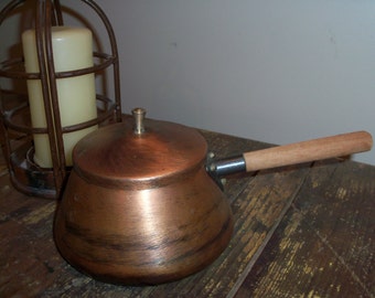 Vintage Copper Covered Pot