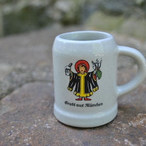 Miniature Ceramic Stein Barware Display Gruss and Munchen Germany