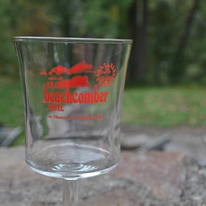 Beachcomber Hotel Island Glass Vintage Virgin Islands United States Barware