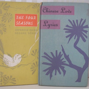 Pair of Asian Poetry Haiku Books Chinese and Japanese Lyrics